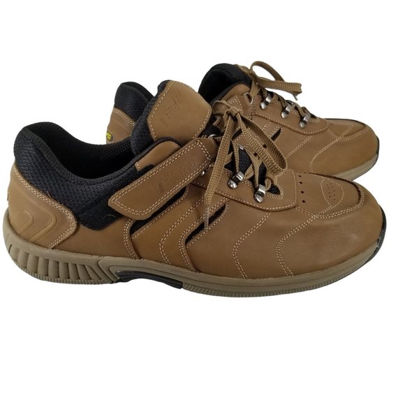 Bio Fit Ortho Feet Walking Shoe Brown 14 Leather Comfort XX Wide Adjustable Lace - Picture 2 of 14